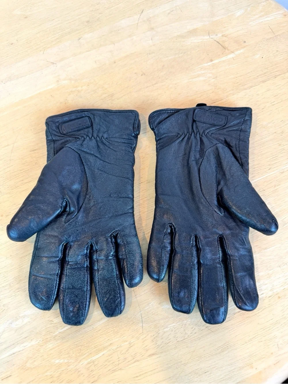 Glove.ly | Black Leather Gloves, M